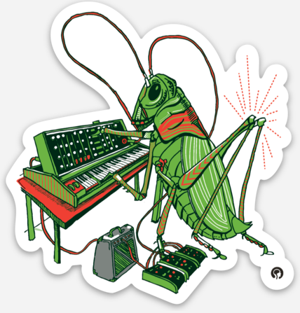 Sticker: Grasshopper Die-cut