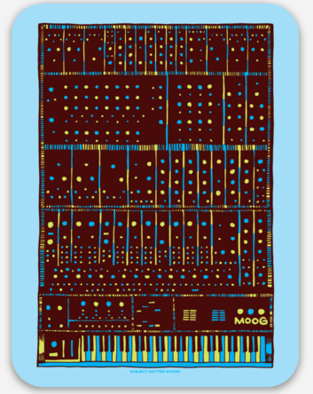 Sticker: Moog Modular Wall - Blue
