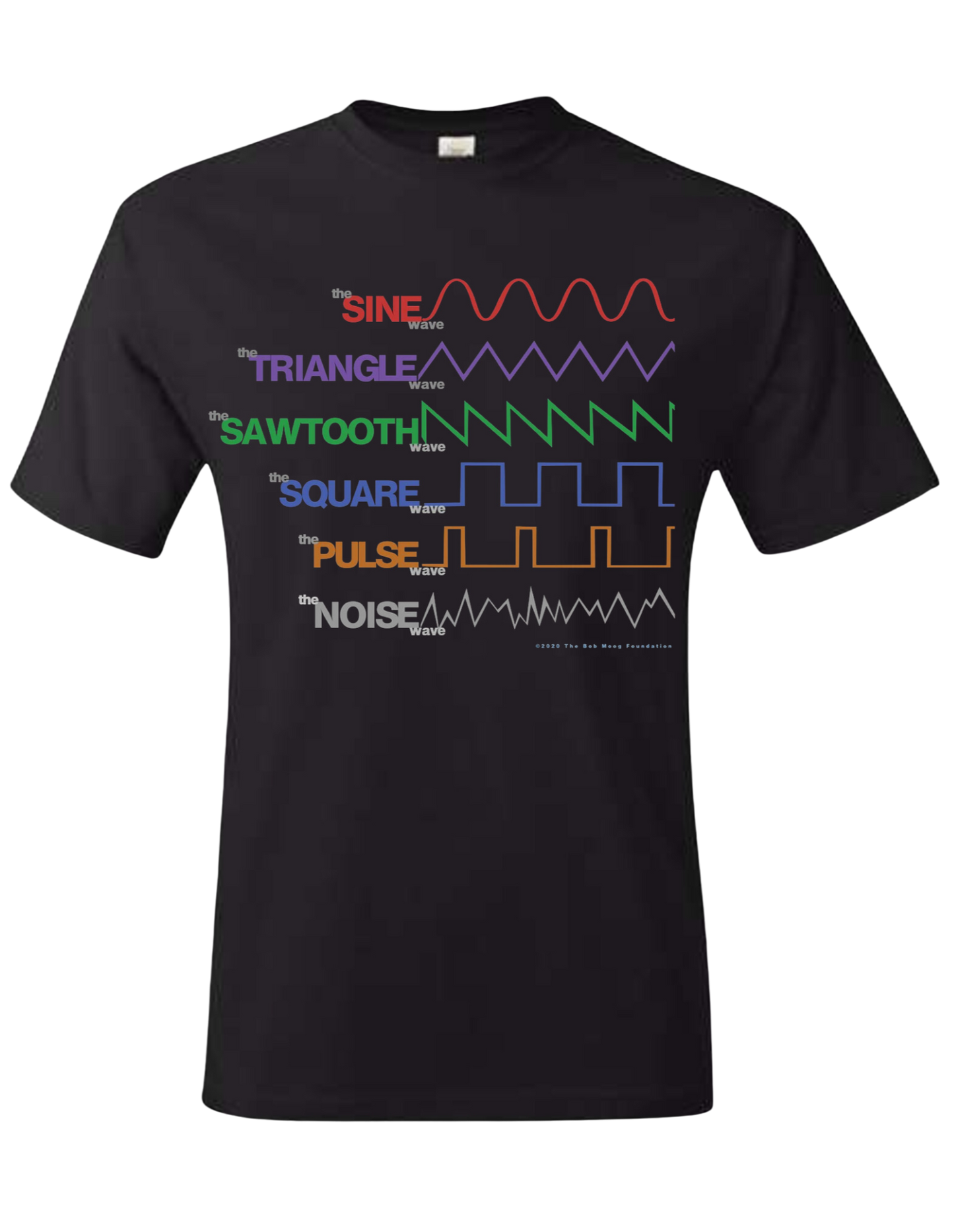 T-shirt: Waveform - Black - Unisex