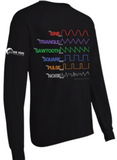 T-shirt: Waveform - Black - Unisex Long-Sleeve