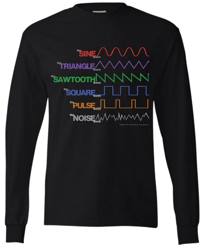 T-shirt: Waveform - Black - Unisex Long-Sleeve