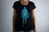 T-shirt: Robot - Black - Women's