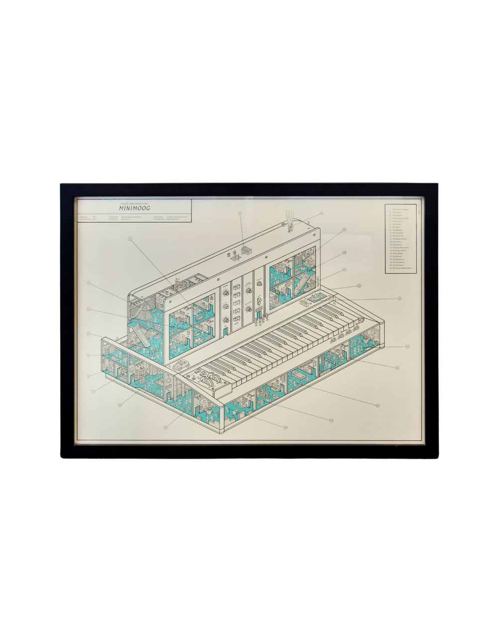 “Inside Information: Minimoog” Framed Dorothy Lithograph