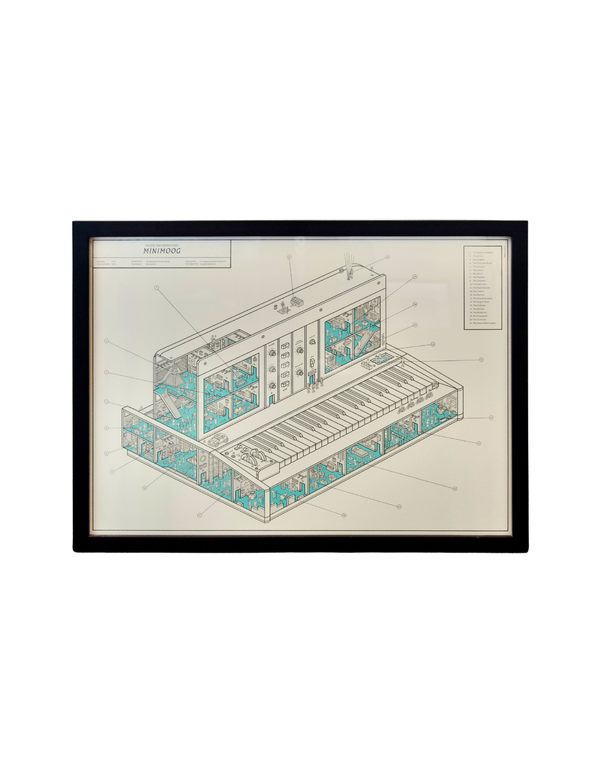 “Inside Information: Minimoog” Framed Dorothy Lithograph