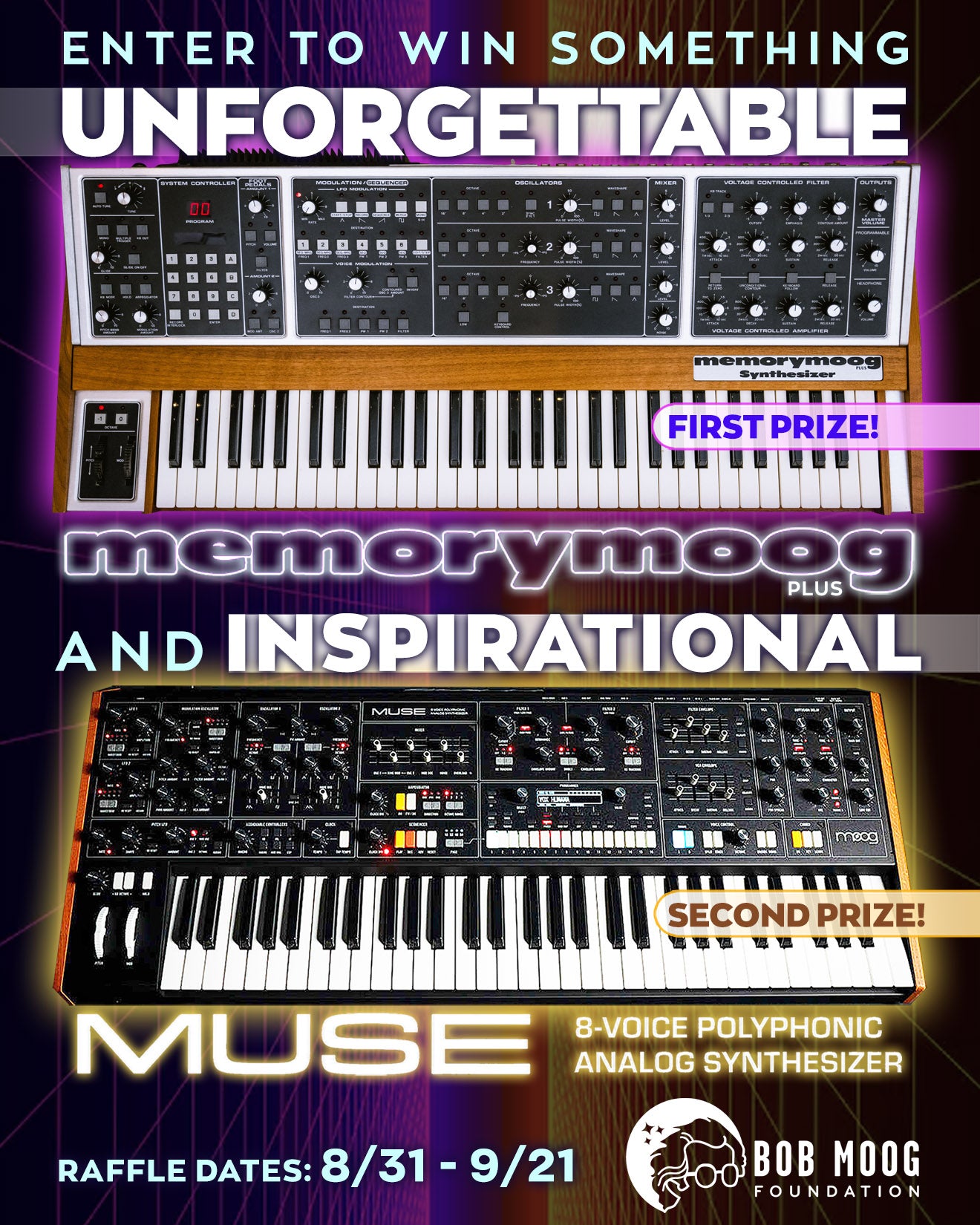 2026 Summer Raffle: Vintage Memorymoog Plus and Moog Muse