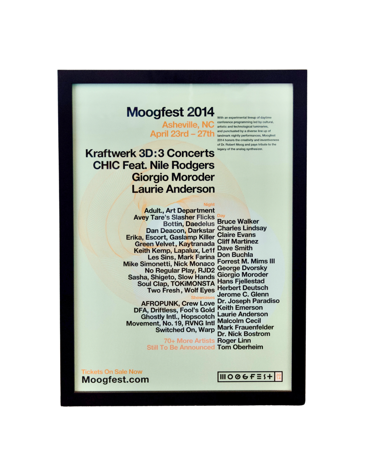 Moogfest 2014 Framed Festival Poster