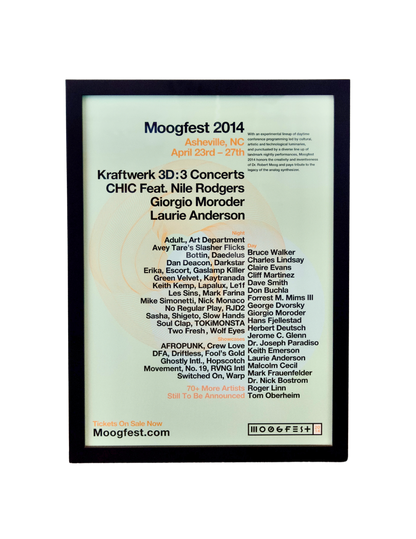 Moogfest 2014 Framed Festival Poster