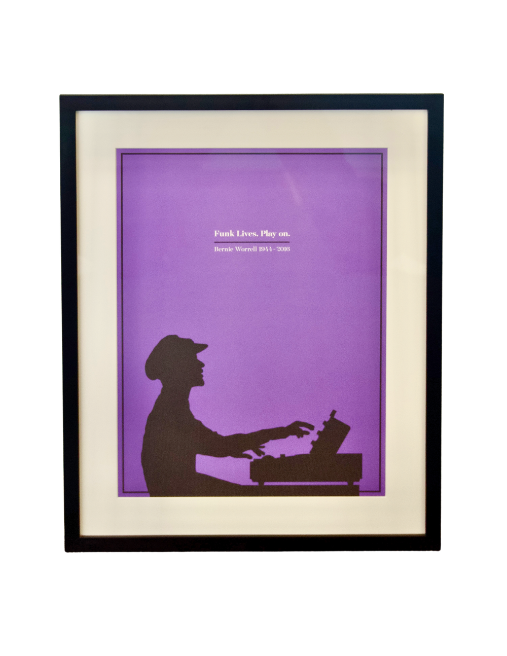“Funk Lives. Play On.” Framed Bernie Worrell Memorial Print