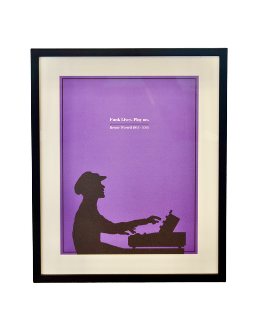 “Funk Lives. Play On.” Framed Bernie Worrell Memorial Print