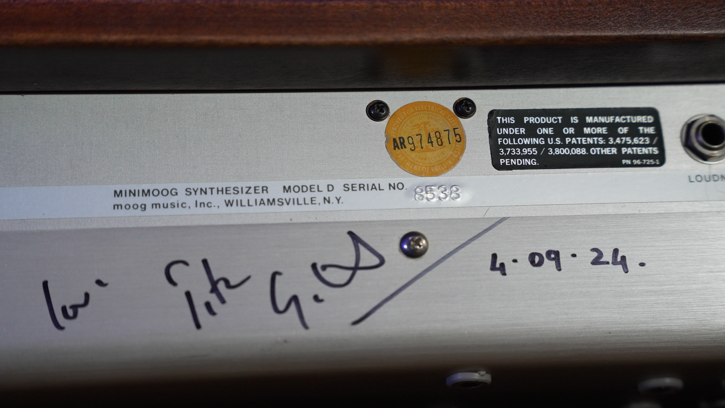 2024 Fall Raffle: Vintage Minimoog Signed by Peter Gabriel