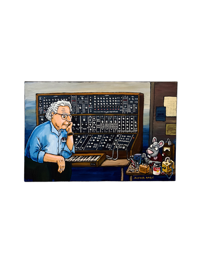 Bob Moog and The Packrat: Original Painting by David C. Lovelace