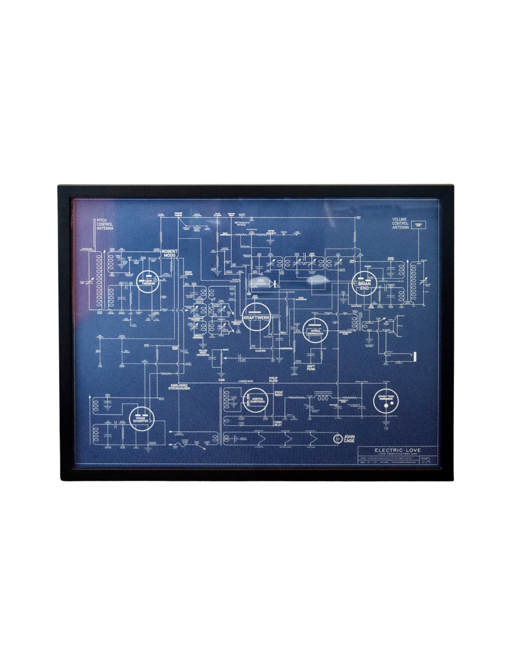“Electric Love Blueprint” Framed Dorothy Screen Print