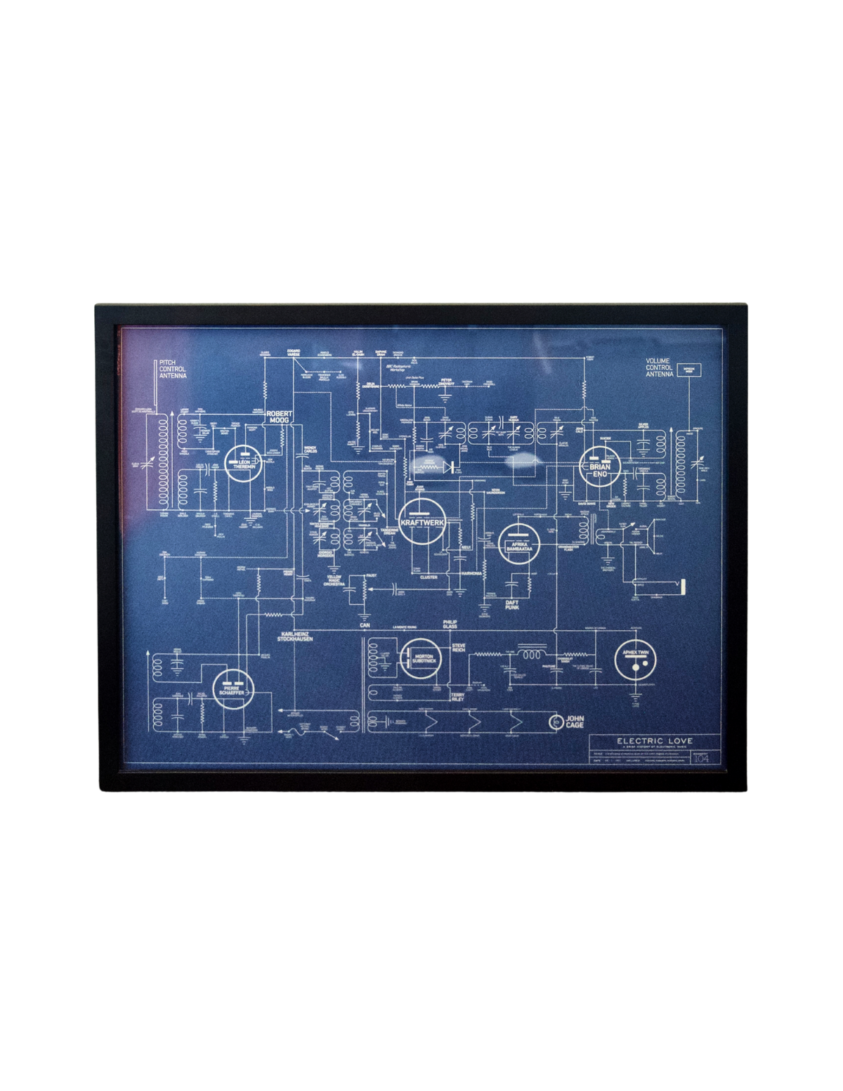 “Electric Love Blueprint” Framed Dorothy Screen Print