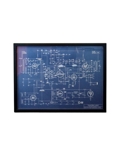 “Electric Love Blueprint” Framed Dorothy Screen Print