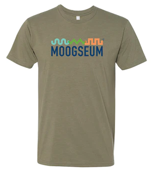 T-shirt: Moogseum Logo - Light Olive Green - Unisex