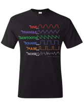 T-shirt: Waveform - Black - Unisex