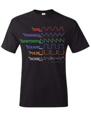 T-shirt: Waveform - Black - Unisex