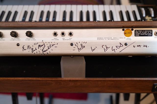 2024 Fall Raffle: Vintage Minimoog Signed by Peter Gabriel