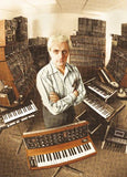 Poster: Hand-Colorized Iconic Bob Surrounded by Synthesizers