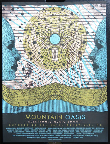 Poster: Mountain Oasis 2013 - Signed by Animal Collective