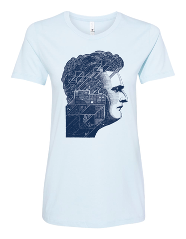 T-shirt: Circuit of My Mind - Powder Blue - Women's