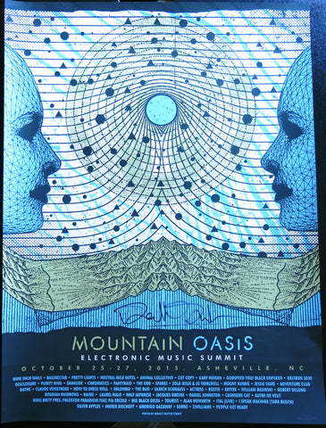 Poster: Mountain Oasis 2013 - Signed by Pretty Lights