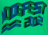 Moogfest 2012 Neon Green V Neck T-shirt