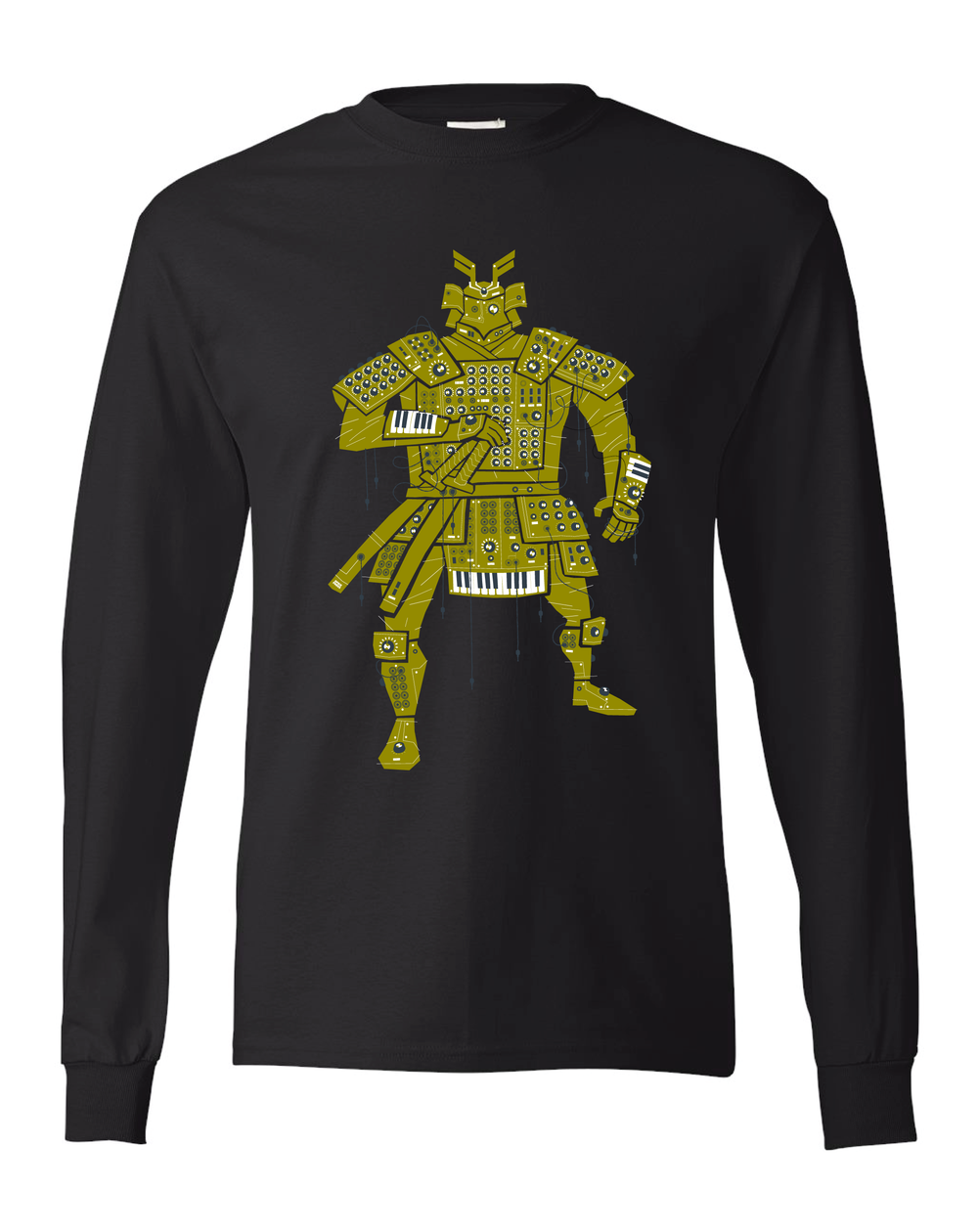T-shirt: SaMOOGurai - Black - Unisex Long-Sleeve