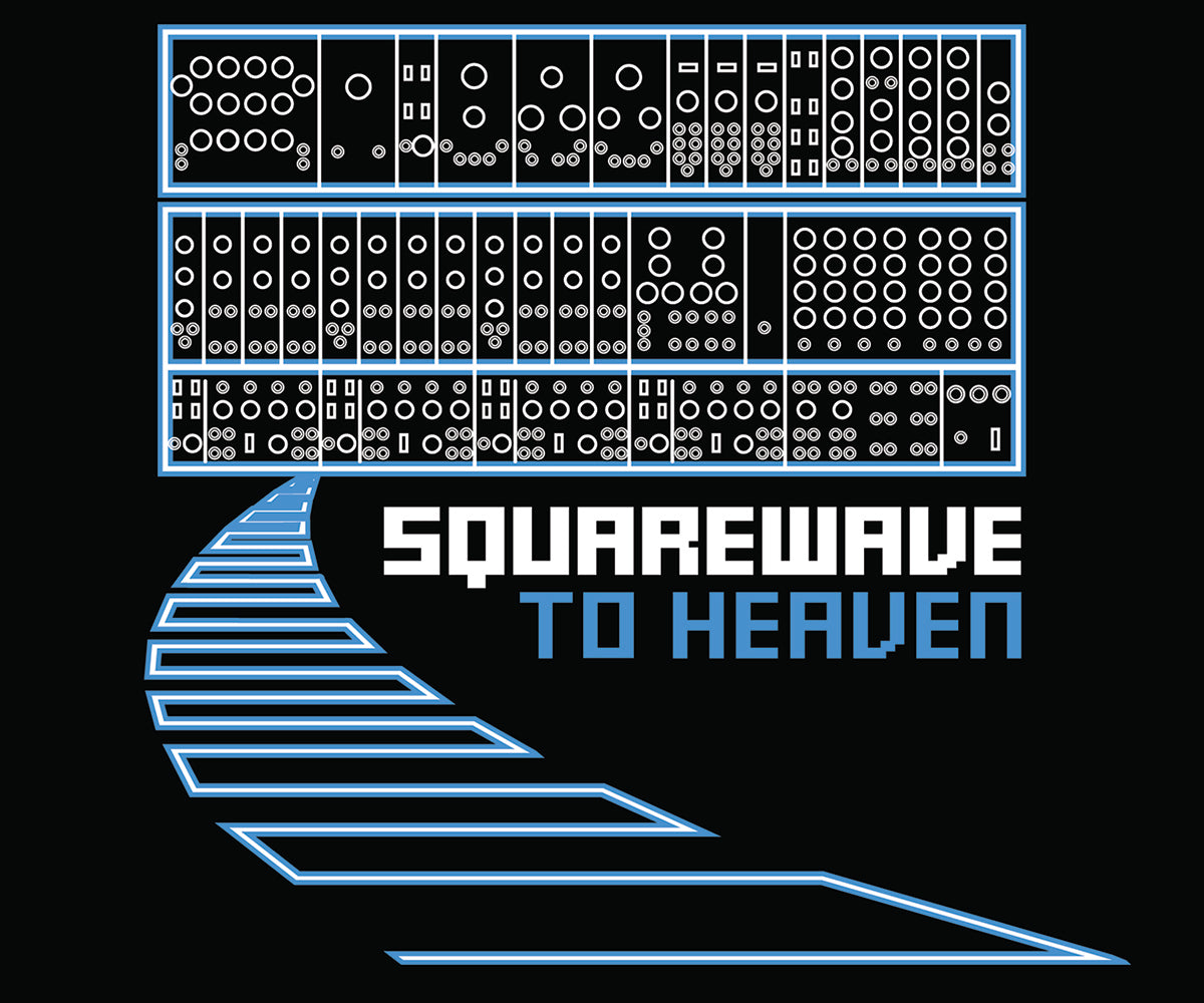 T-shirt: Squarewave to Heaven - Black - Unisex